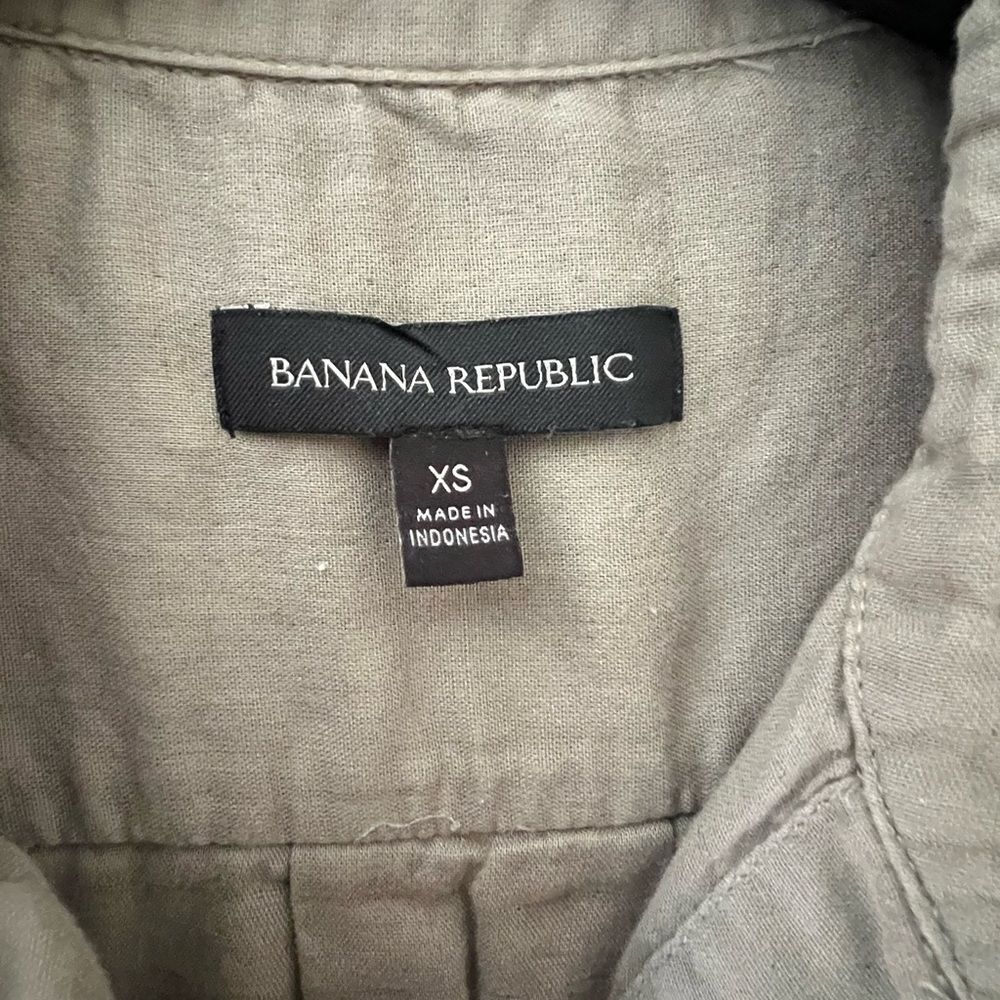 Banana Republic Green Utility Shirtdress - Picture 6 of 11